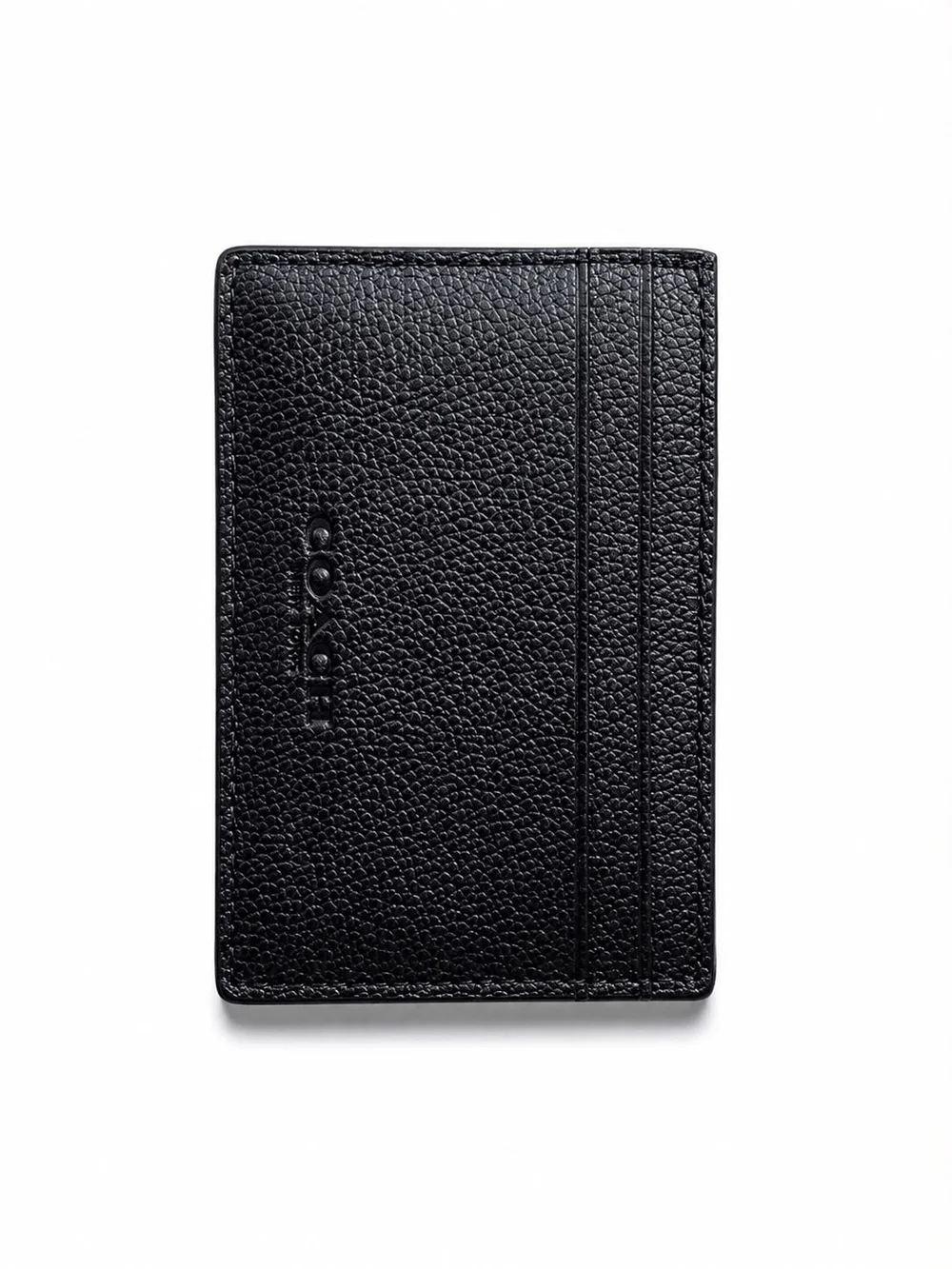 Coach Black Textured Leather Slim Card & Key Holder